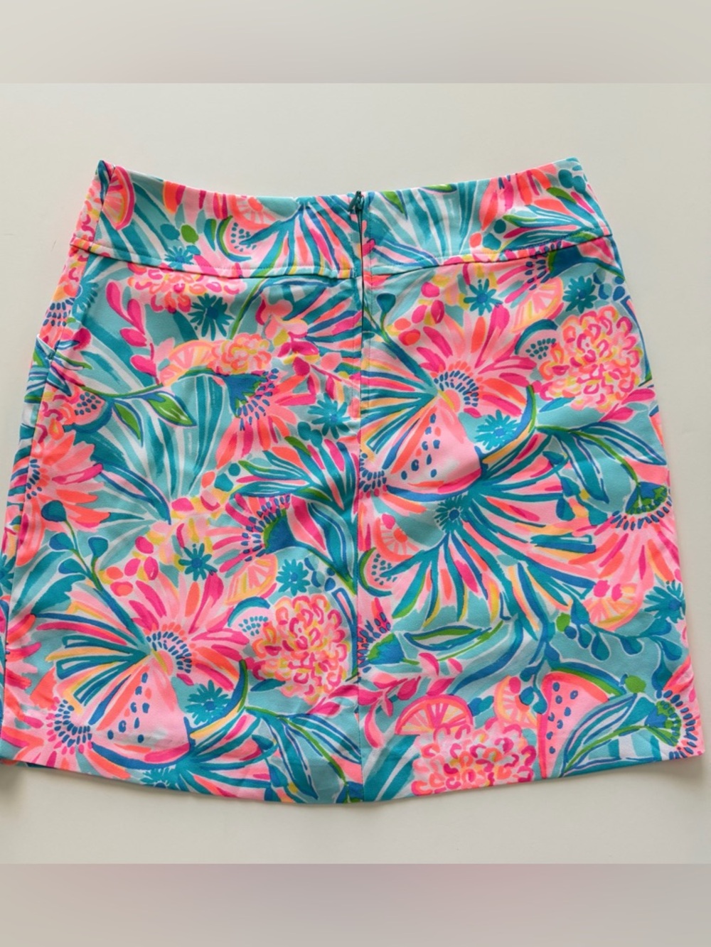 Lilly Pulitzer Tropical Floral Mini Skirt - Pink & Teal & Blue - Picture 4 of 9